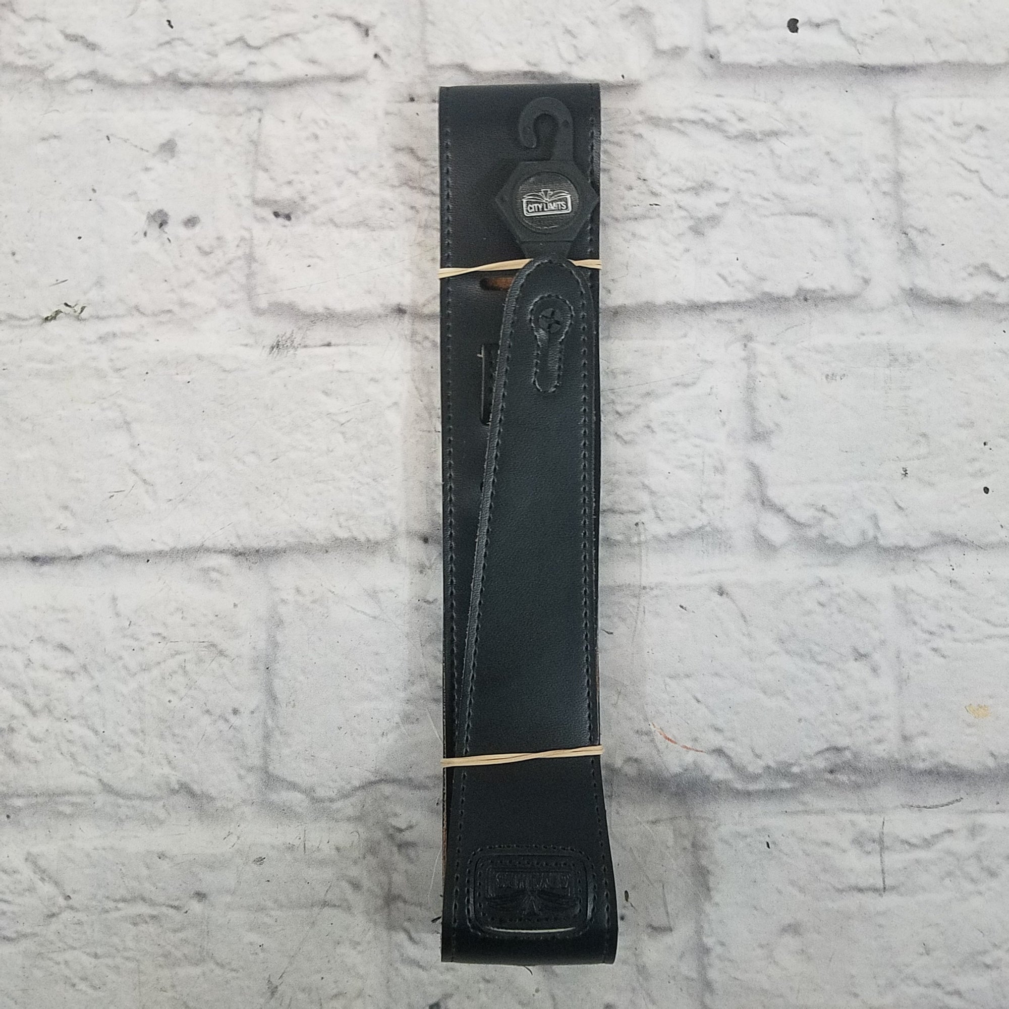 City Limits Black and White Flame Guitar Strap