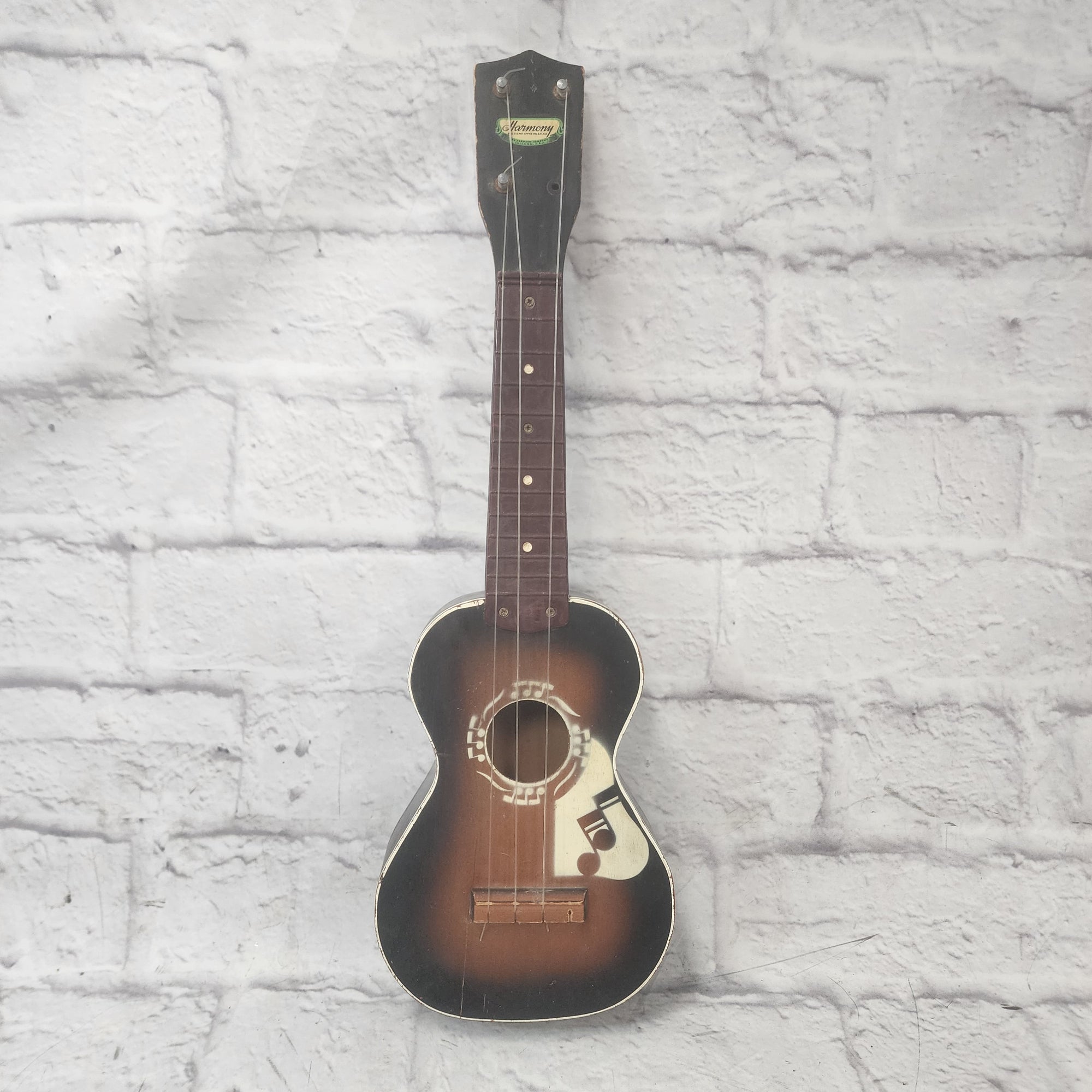 Harmony Vintage Stencil Ukulele Missing Tuning Peg