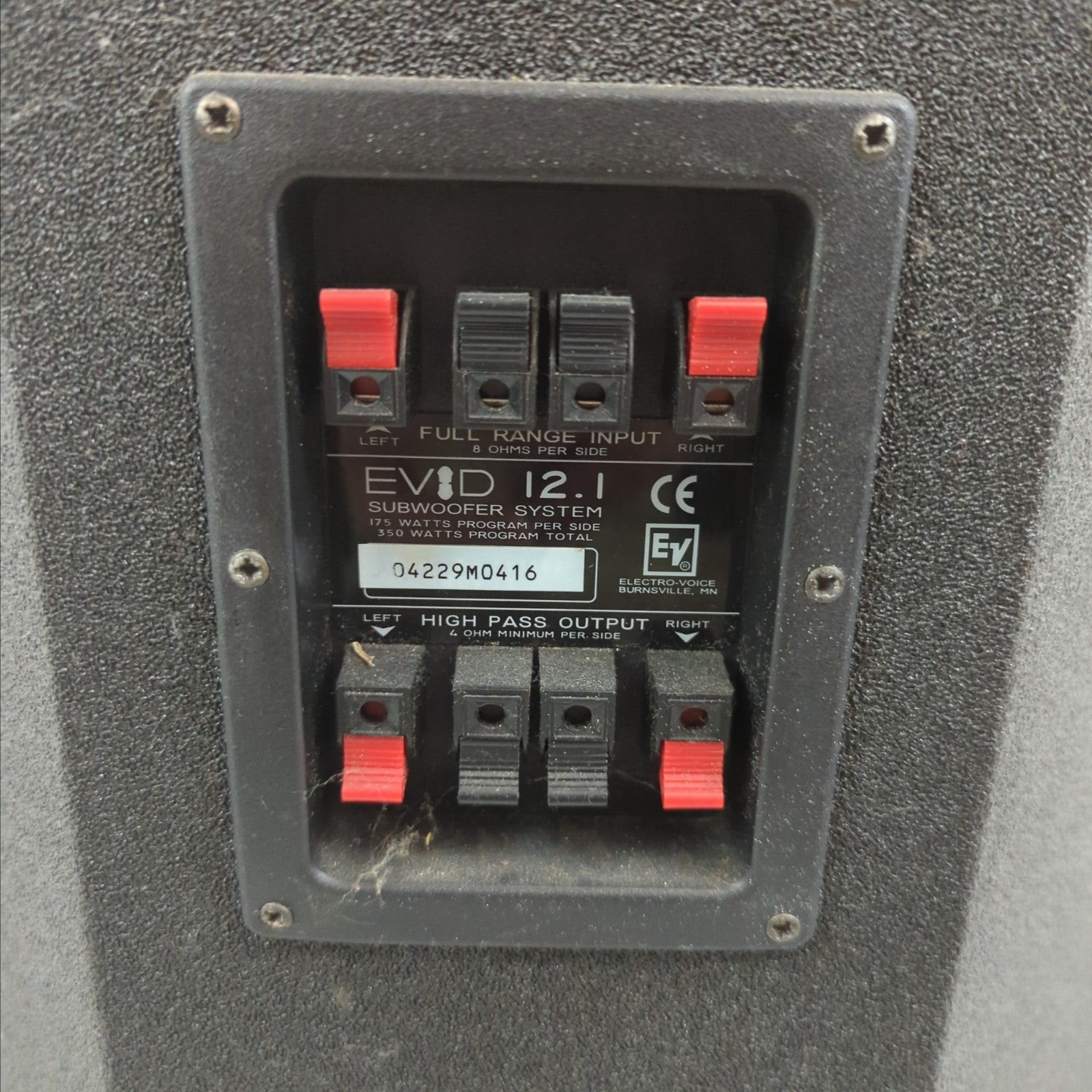 ElectroVoice EVID12.1 12" 350 Watts Passive Installation Subwoofer