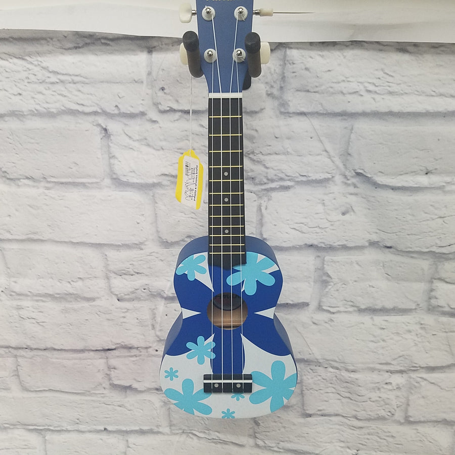 Amahi Soprano Ukulele Blue Flower