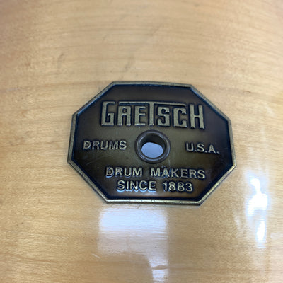 Vintage Gretsch 13 x 9 Tom Shell Stop Sign Badge