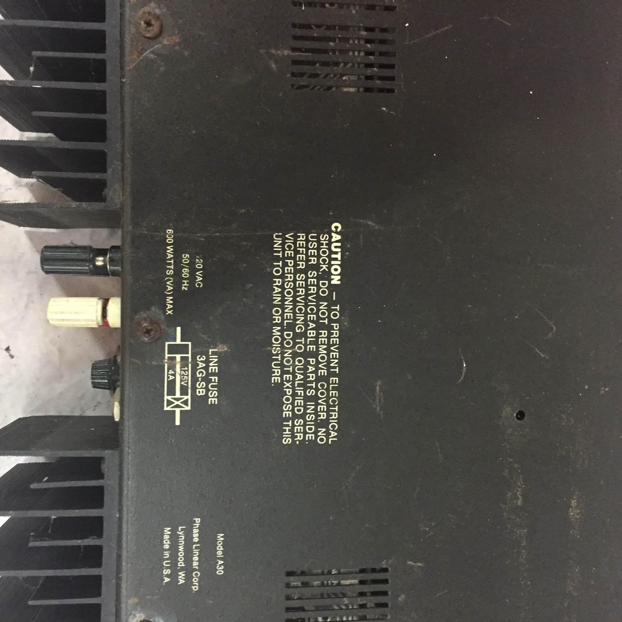 Vintage Phase Linear Professional Series A30 600W Power Amplifier