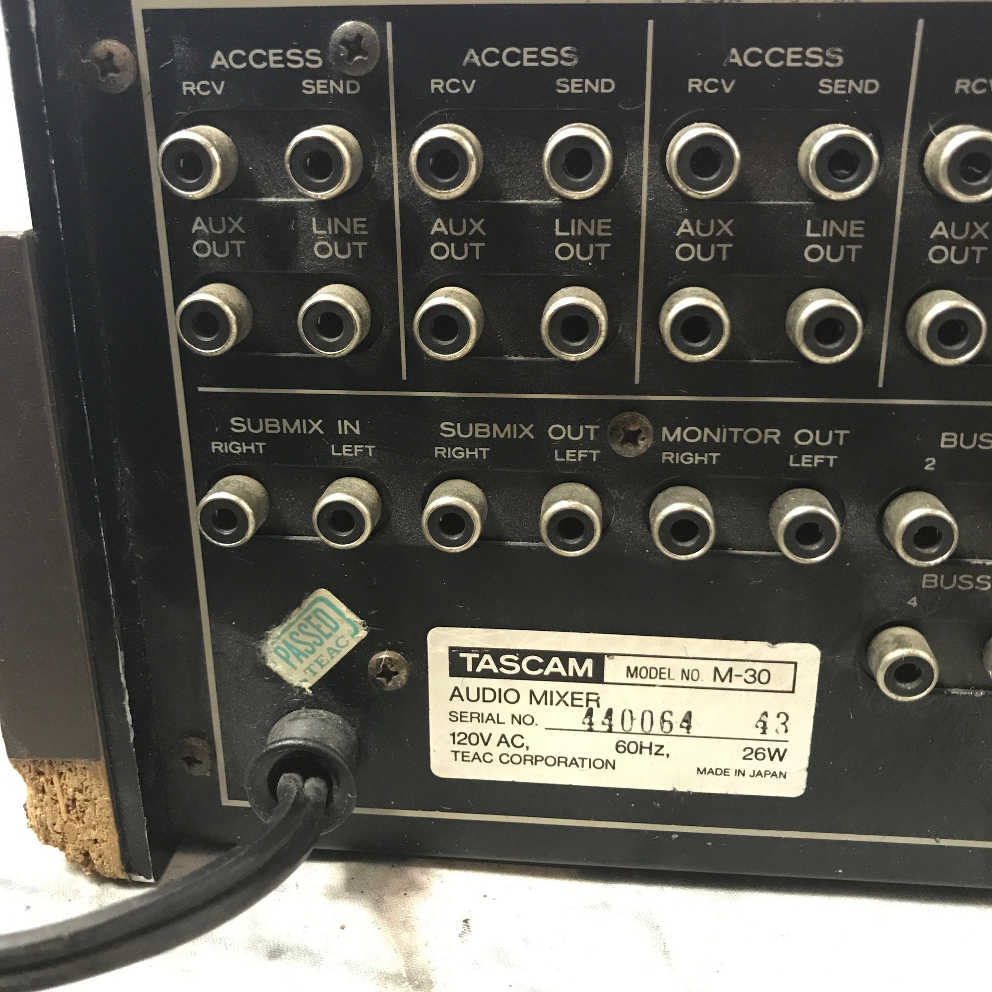 Vintage 1980 Tascam M-30 8-Channel Mixer