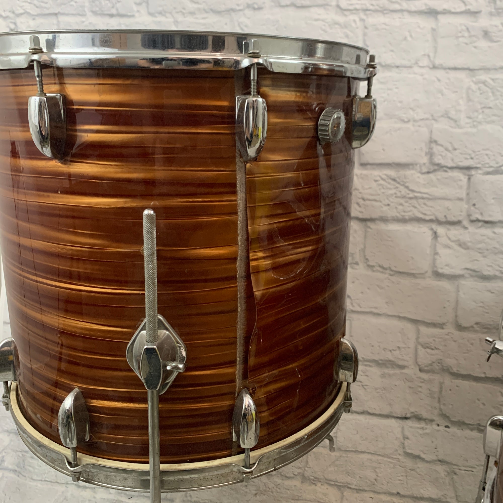 Vintage MIJ Whitehall 4pc Drum Kit Tigers Eye Wrap - 12/13/16/22