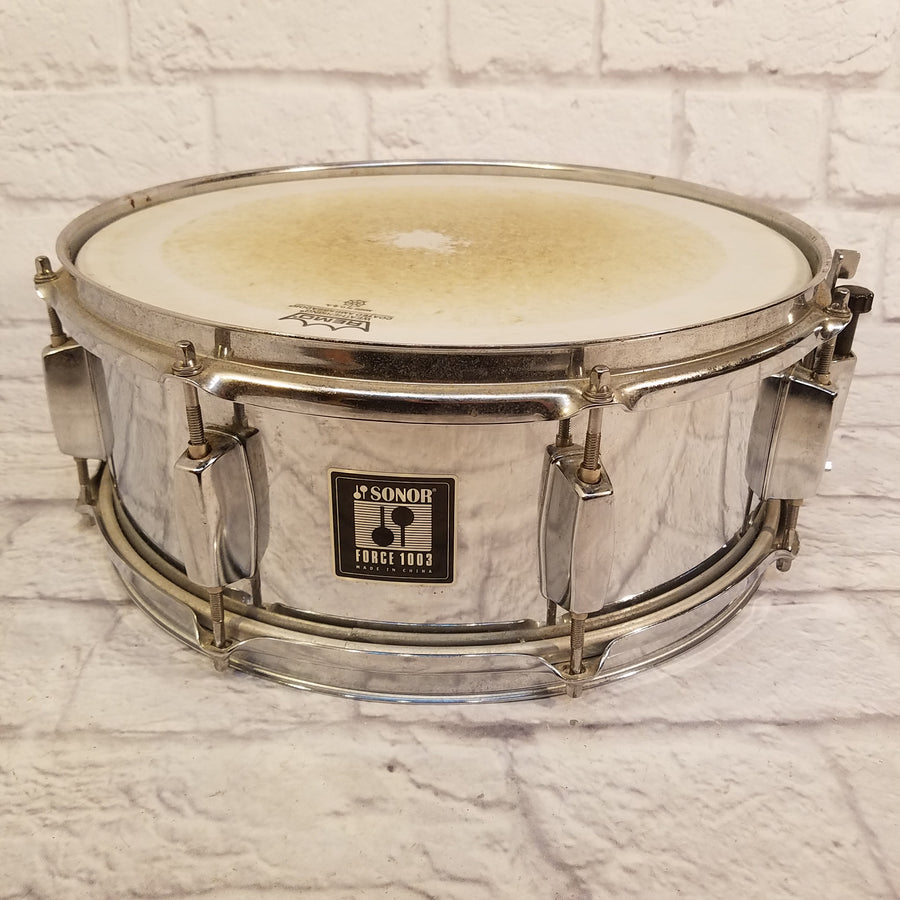 Sonor 14x5.5 Force 1003 Snare Drum Silver