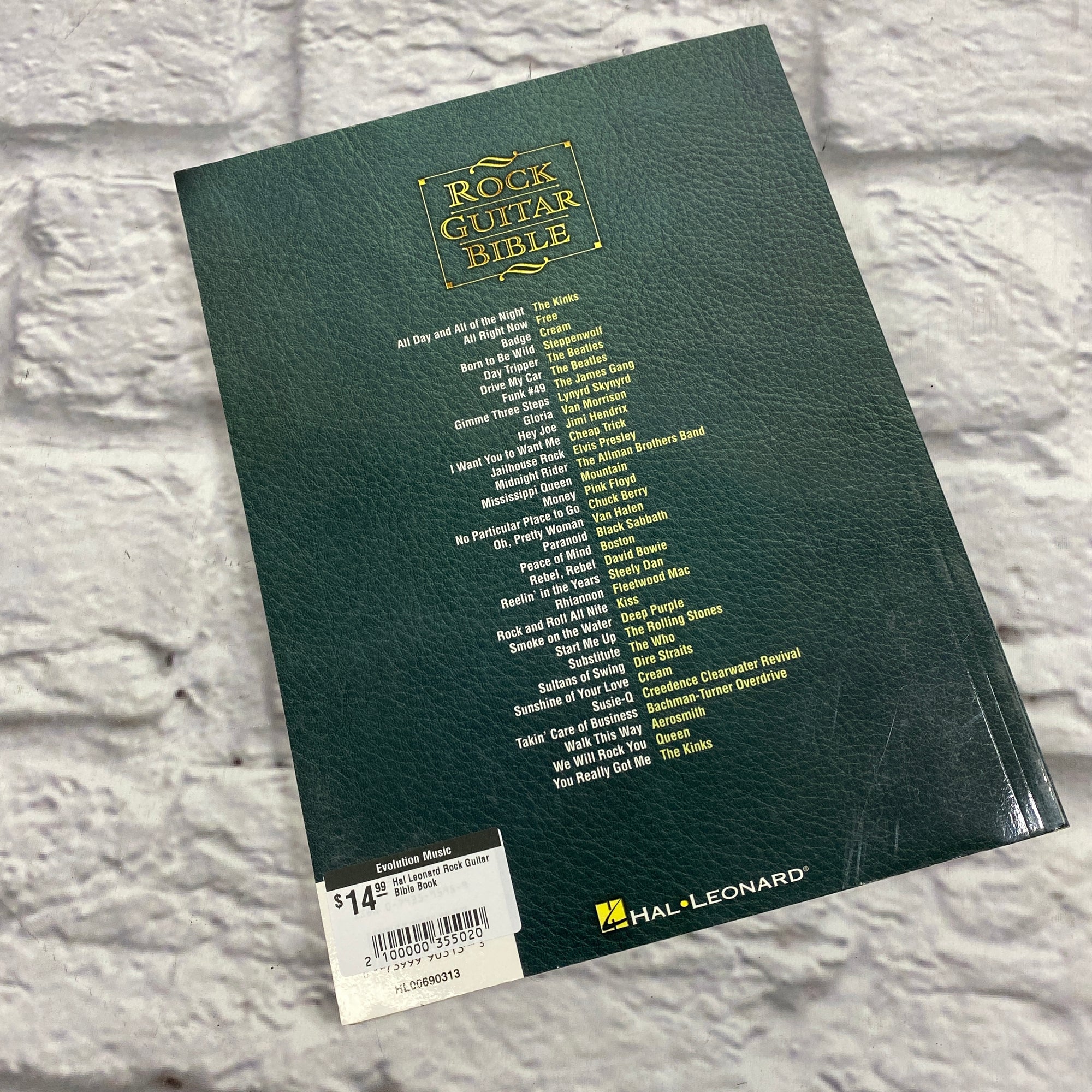 Hal Leonard Rock Guitar Bible Book