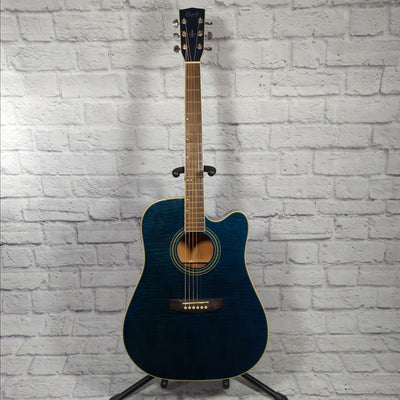 Cort MR 727F Korean Dreadnought  Blue Acoustic Guitar