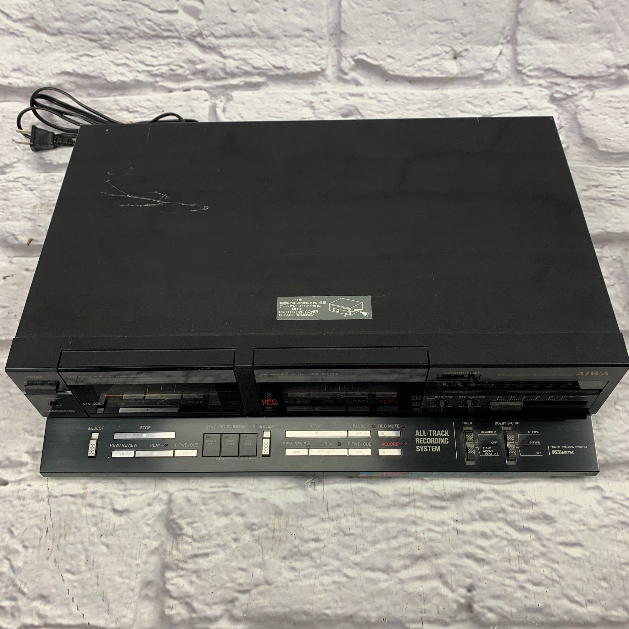 1989 Aiwa AD-WX180 Dual Well Cassette Player
