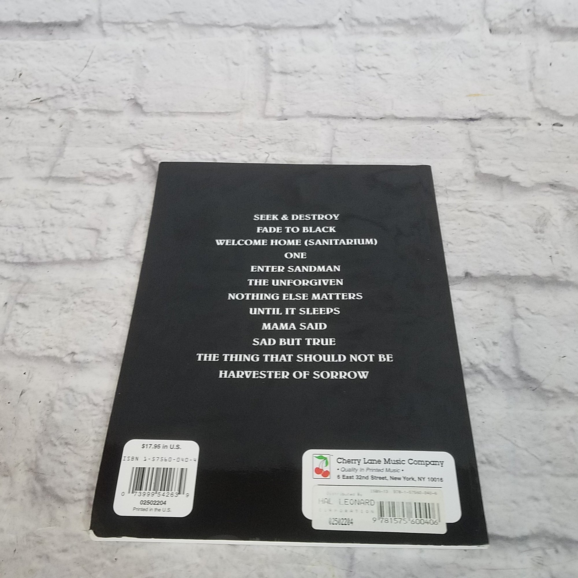 Cherry Lane Music: Best of Metallica Songbook