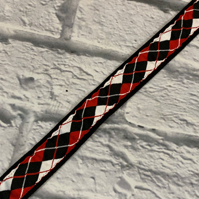 LM Products 2in Argyle Red Guitar Strap