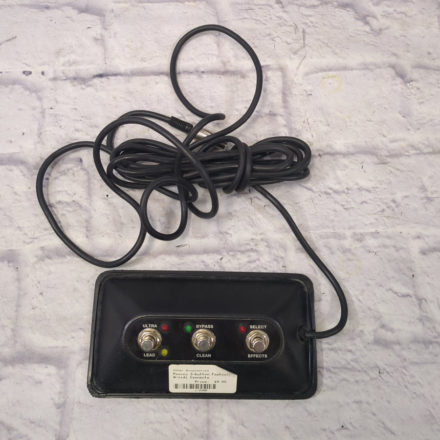 Peavey 3 Button Footswitch with MIDI /DIN Plug