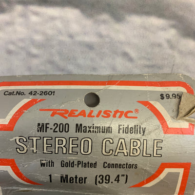 Realistic MF-200 Gold-plated  Stereo Cable 1M (3ft) NOS