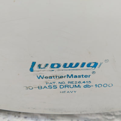 Ludwig Vintage 28" Smooth White Logo Bass Drum Head