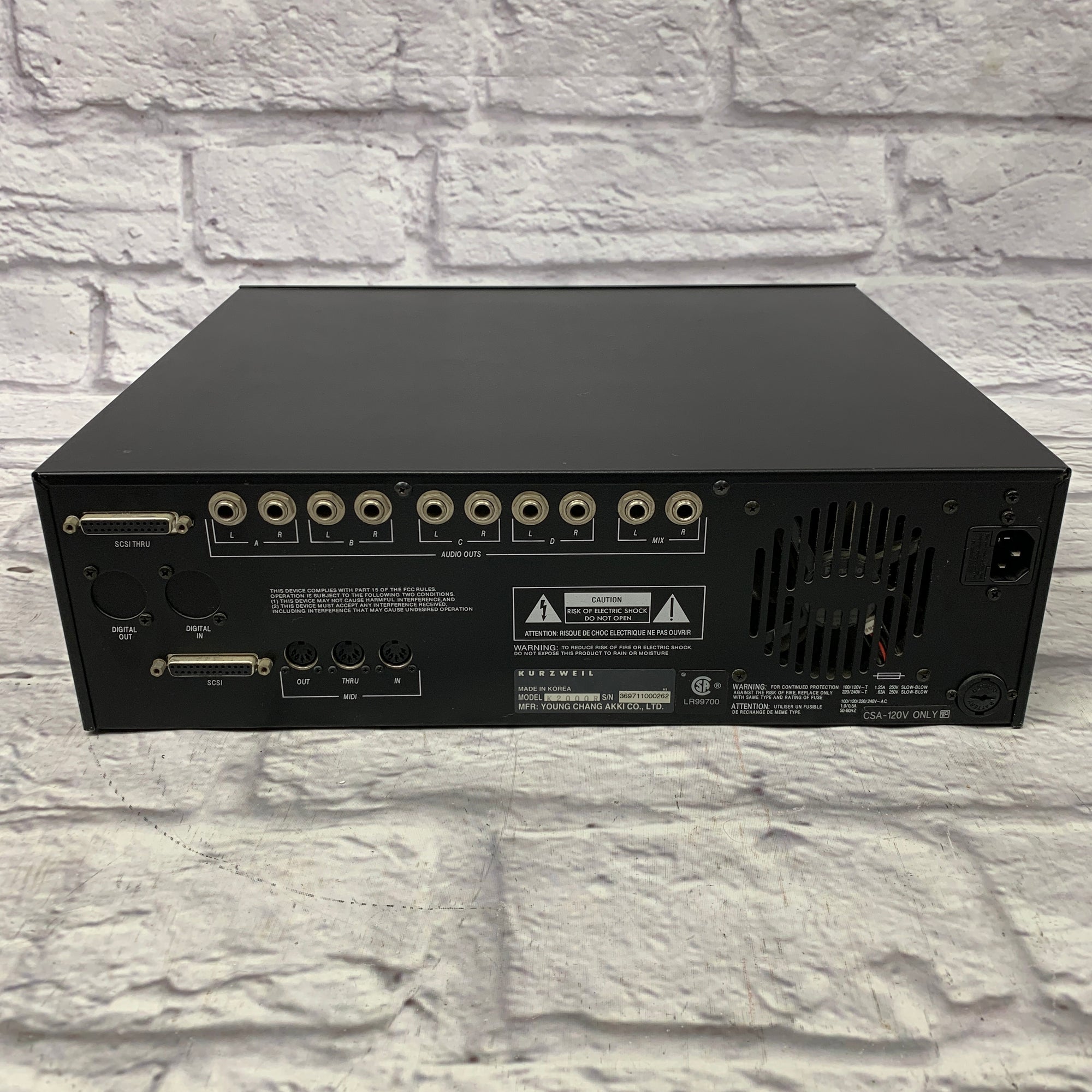 Kurzweil K2000R Rackmount Digital Workstation Sound Module