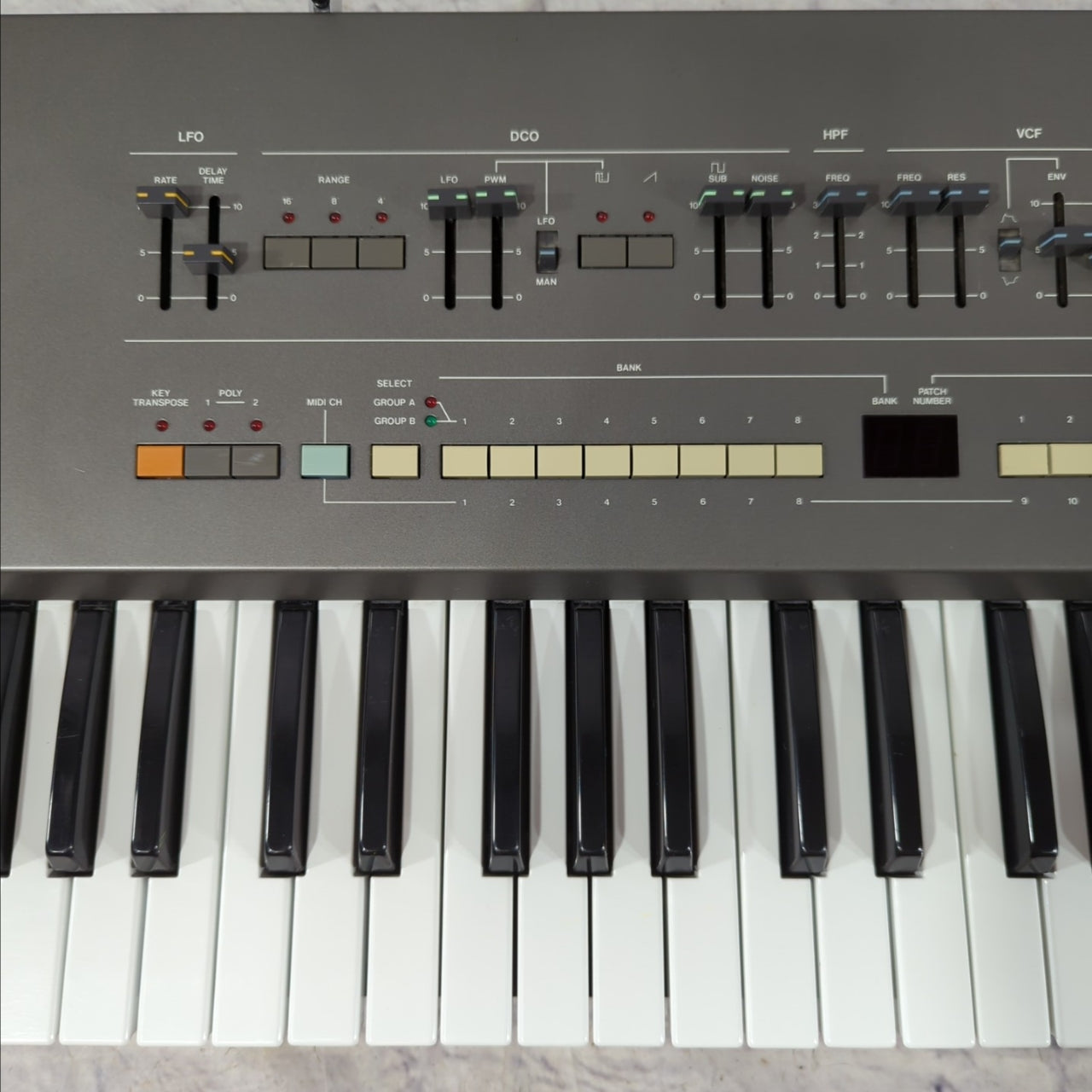 Vintage 1980s Roland HS-60 SynthPlus 60 Synthesizer with Case