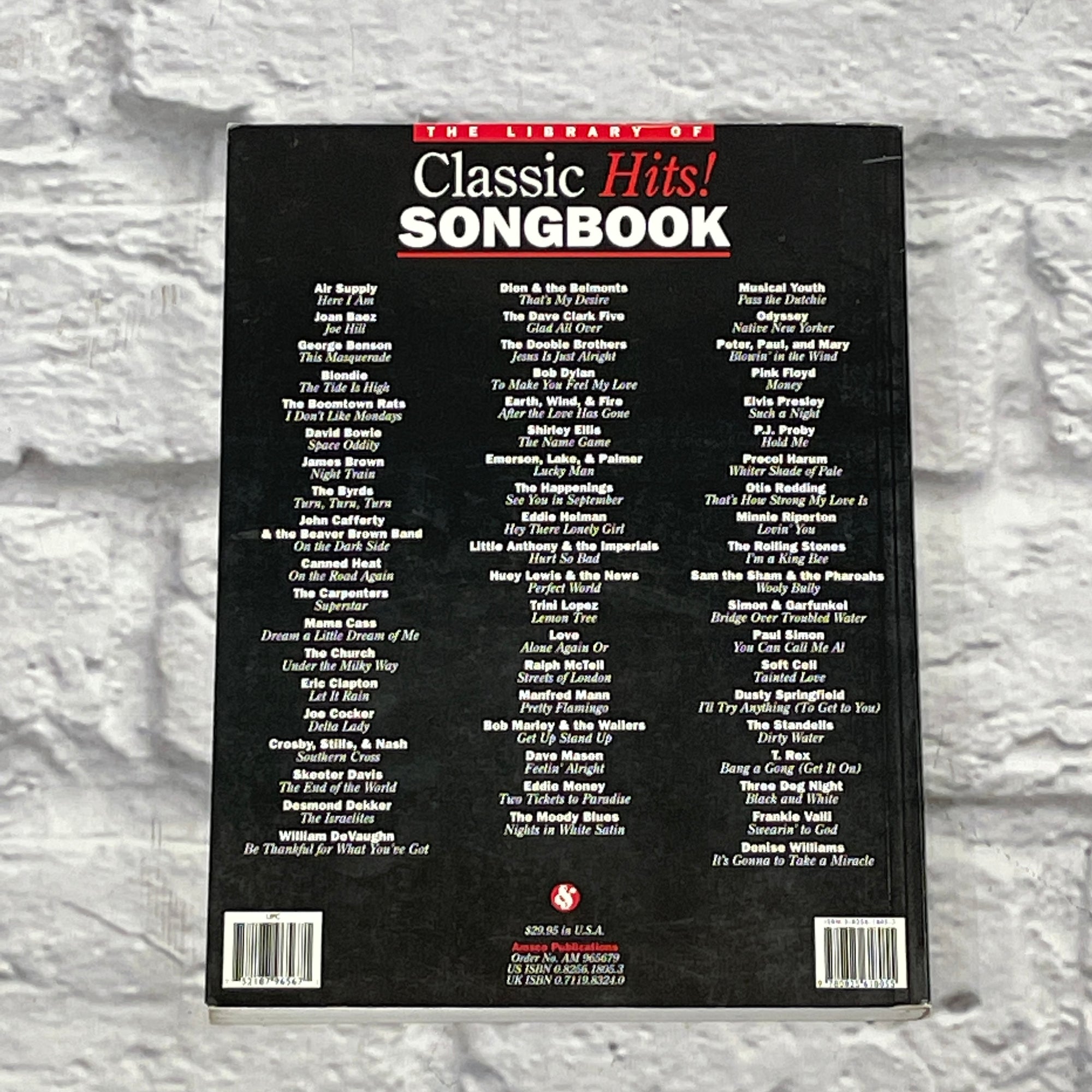 Amsco The Library of Classic Hits! Guitar/Piano/Vocal Book