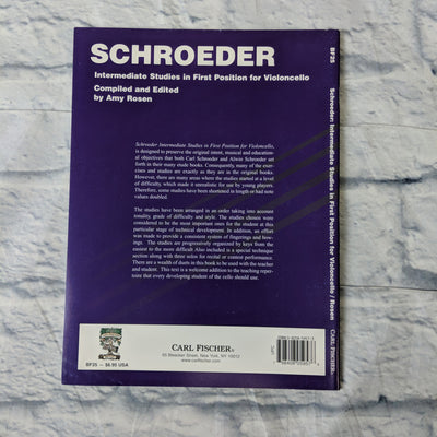 Schroeder Intermediate Studies in first position for violoncello