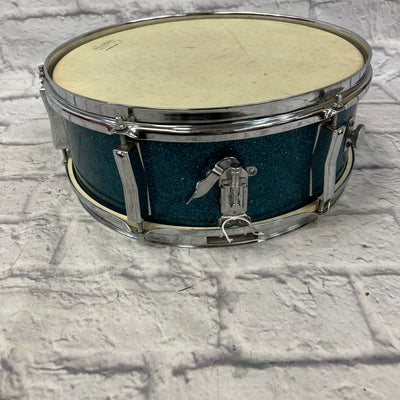 Norma Blue Sparkle 14x5" Snare MIJ w/ Leather Bag and Stand