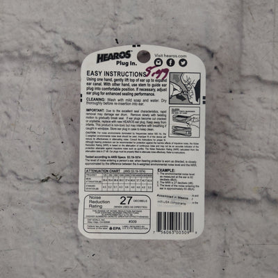 Hearos Earplugs Rock 'n Roll Series with Free Case, 1-Pair