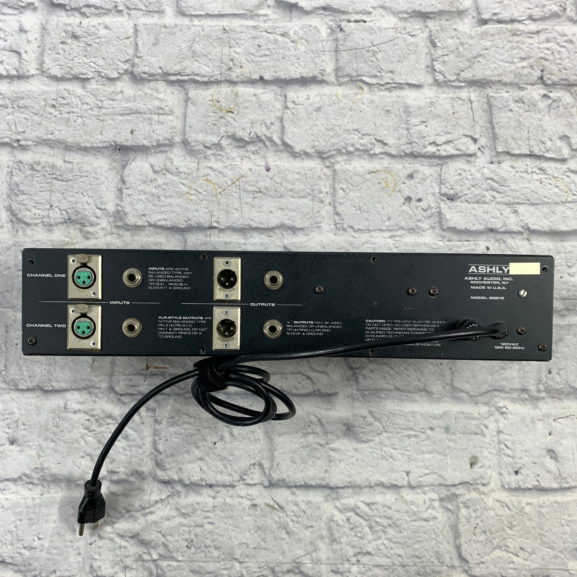 Ashly Stereo GQ215 Graphic Equalizer Rack Unit