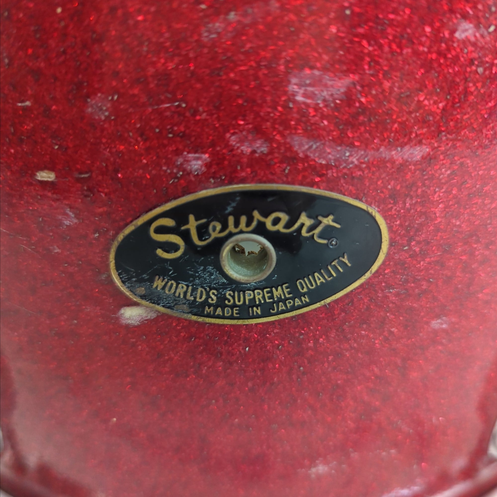 Vintage Stewart 13 x 9 Rack Tom Red Sparkle Made in Japan MIJ