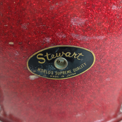 Vintage Stewart 13 x 9 Rack Tom Red Sparkle Made in Japan MIJ