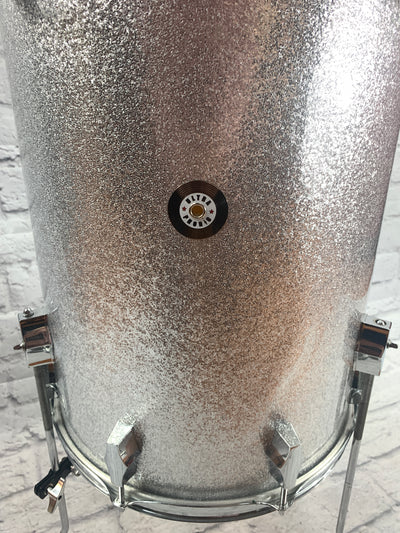 Ultraphonic UP-C 3 Piece Standing Cocktail Drum Kit Silver Sparkle