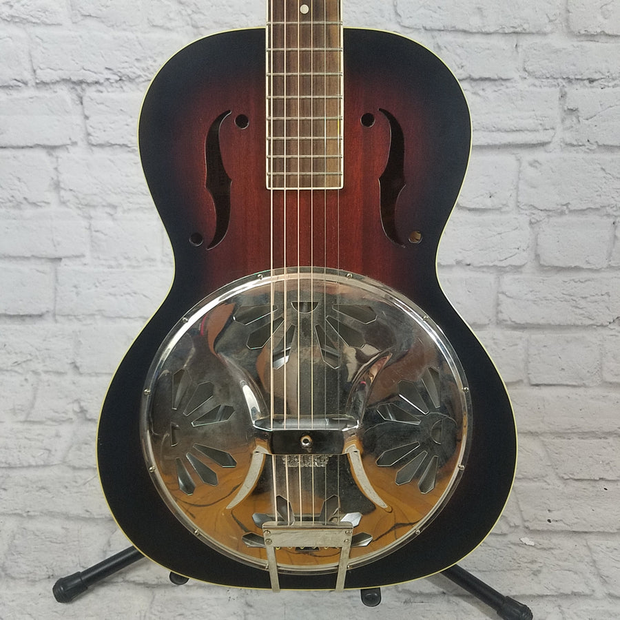 Gretsch G9220 Bobtail Round-Neck - Mahogany Body Spider Cone Resonator - 2-Color Sunburst w/ Case