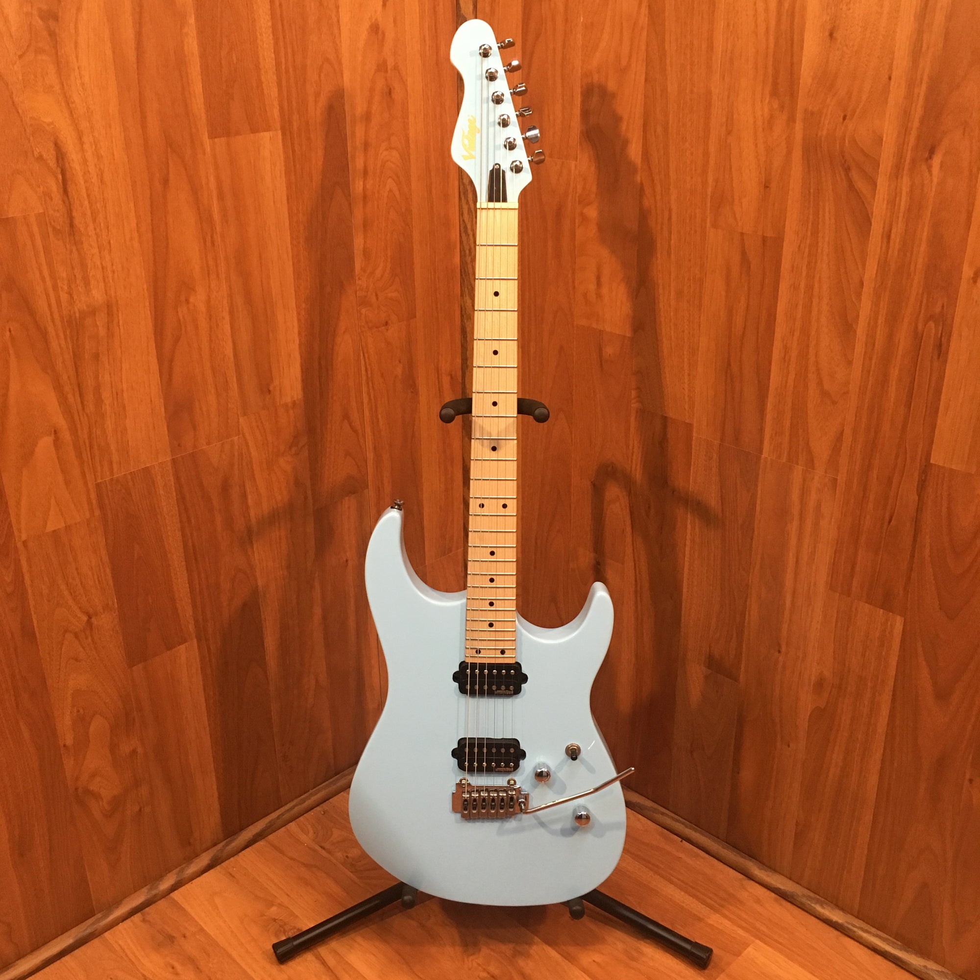 ** Vintage (brand) V6 M24LB Blue Electric Guitar