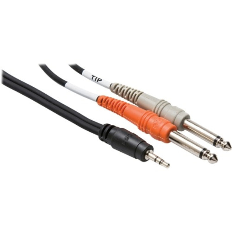 Hosa CMP-153 Stereo Breakout 3.5mm TRS to Dual 1/4" TS