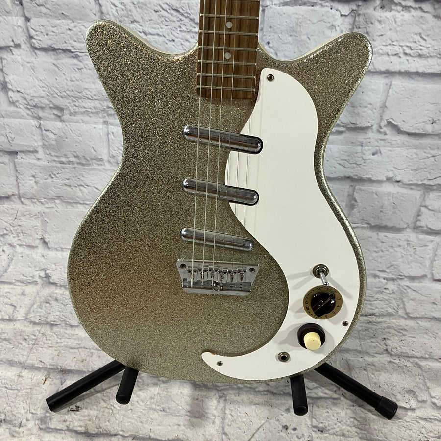 Danelectro DC-3 Solid Body Electric Guitar - Silver Sparkle