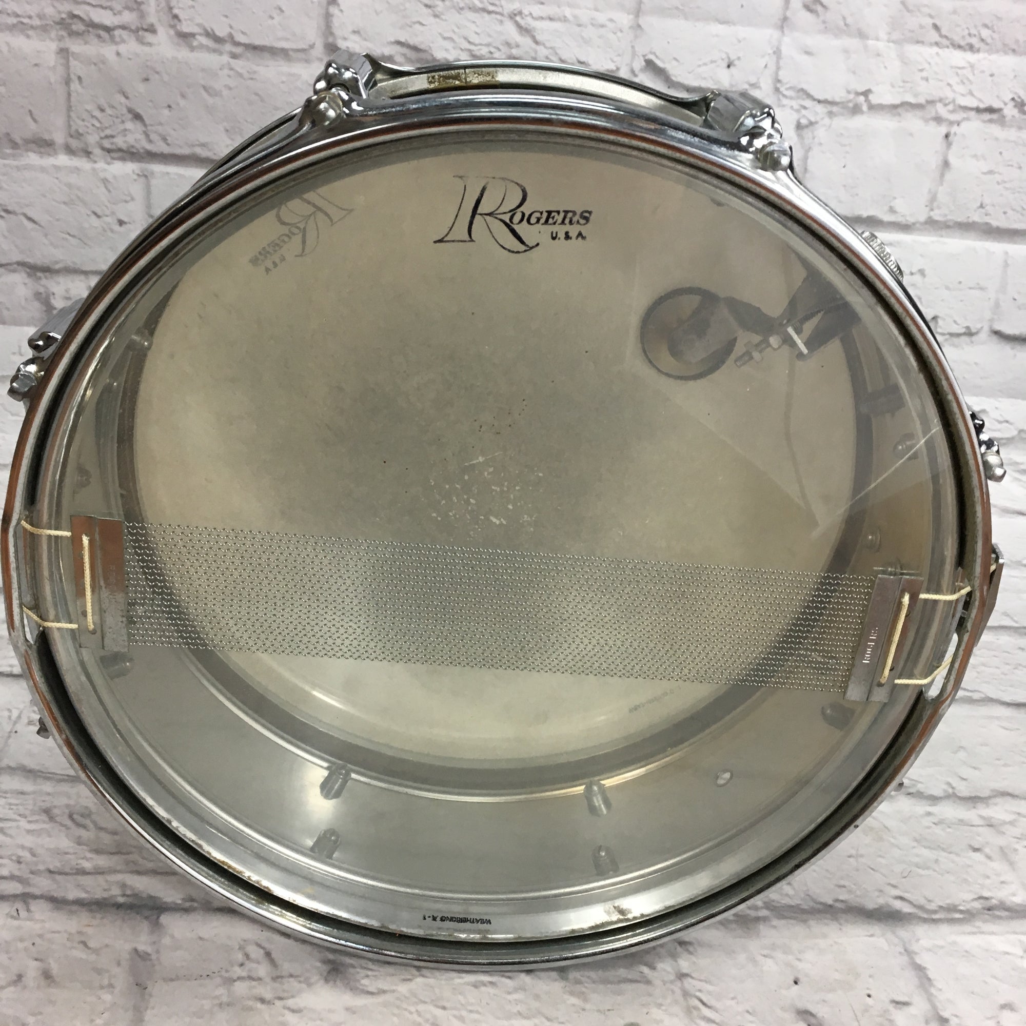 Rogers 5x14 Powertone Chrome over Brass Snare