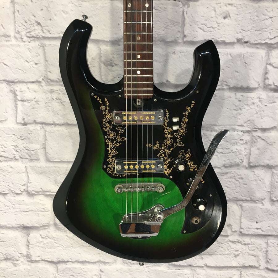 Vintage Kimberly Green Burst Dual Pickup Electric Guitar
