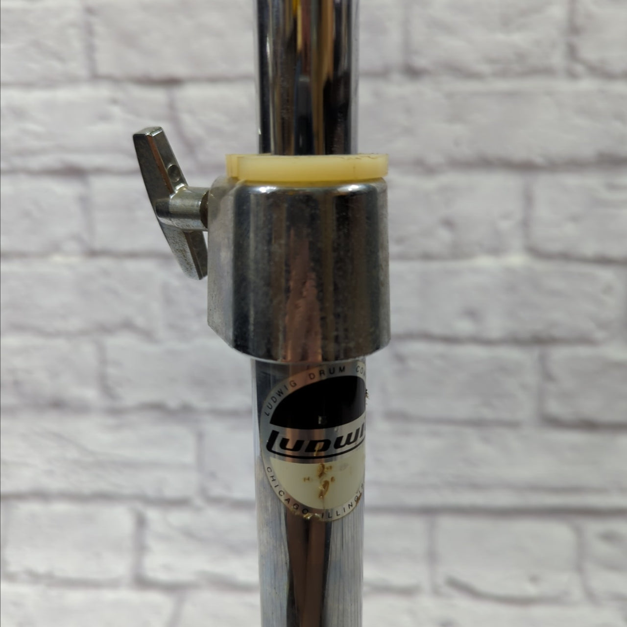 Ludwig Heavy Duty Double Braced Black and White Straight Cymbal Stand