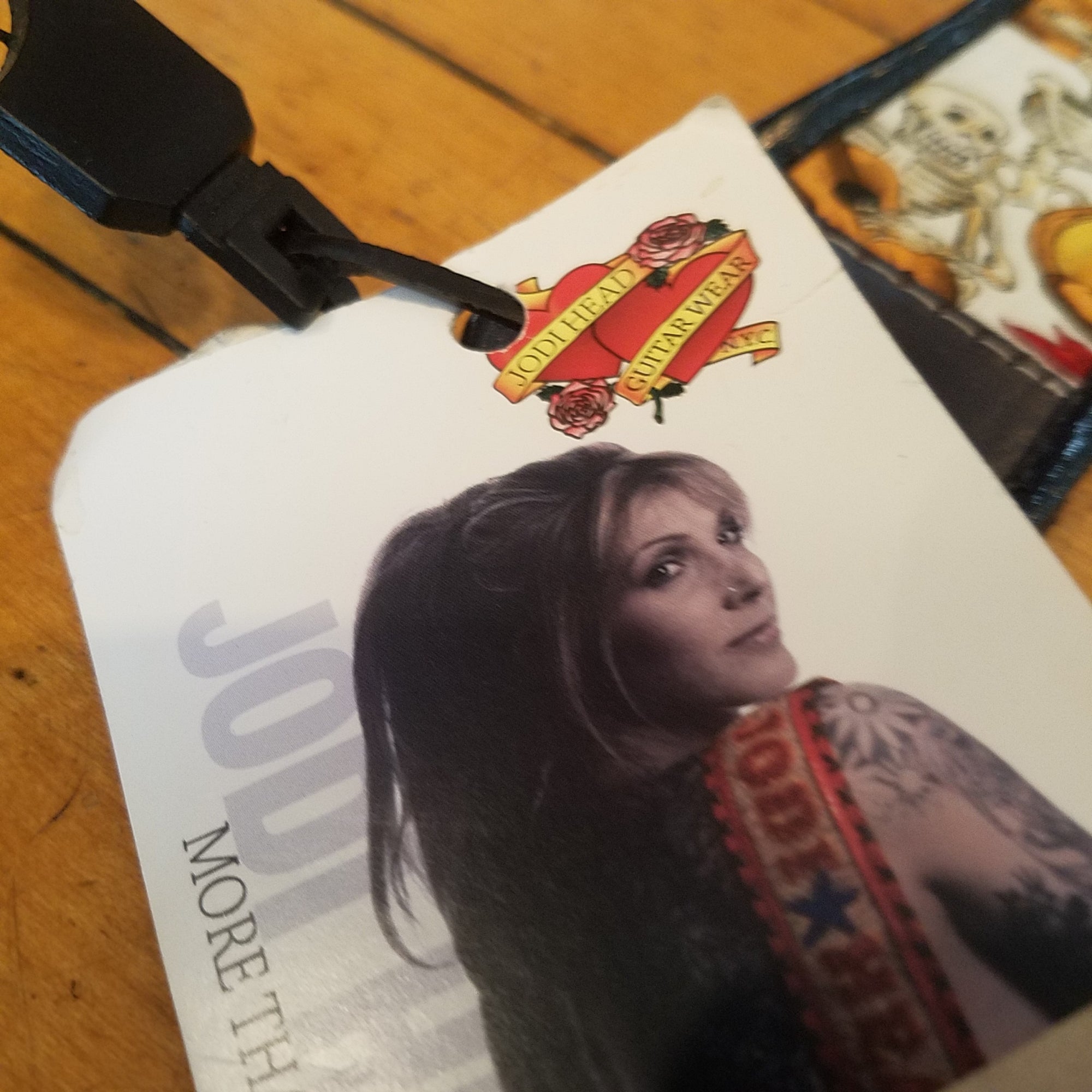 Jodi Head White Day of the Dead Roller Guitar Strap