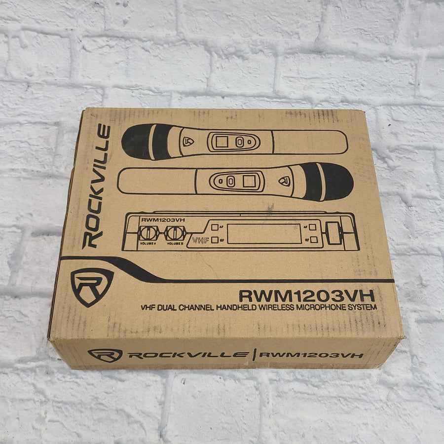 Rockville RWM1203VH Dual-Channel VHF Wireless Microphone System