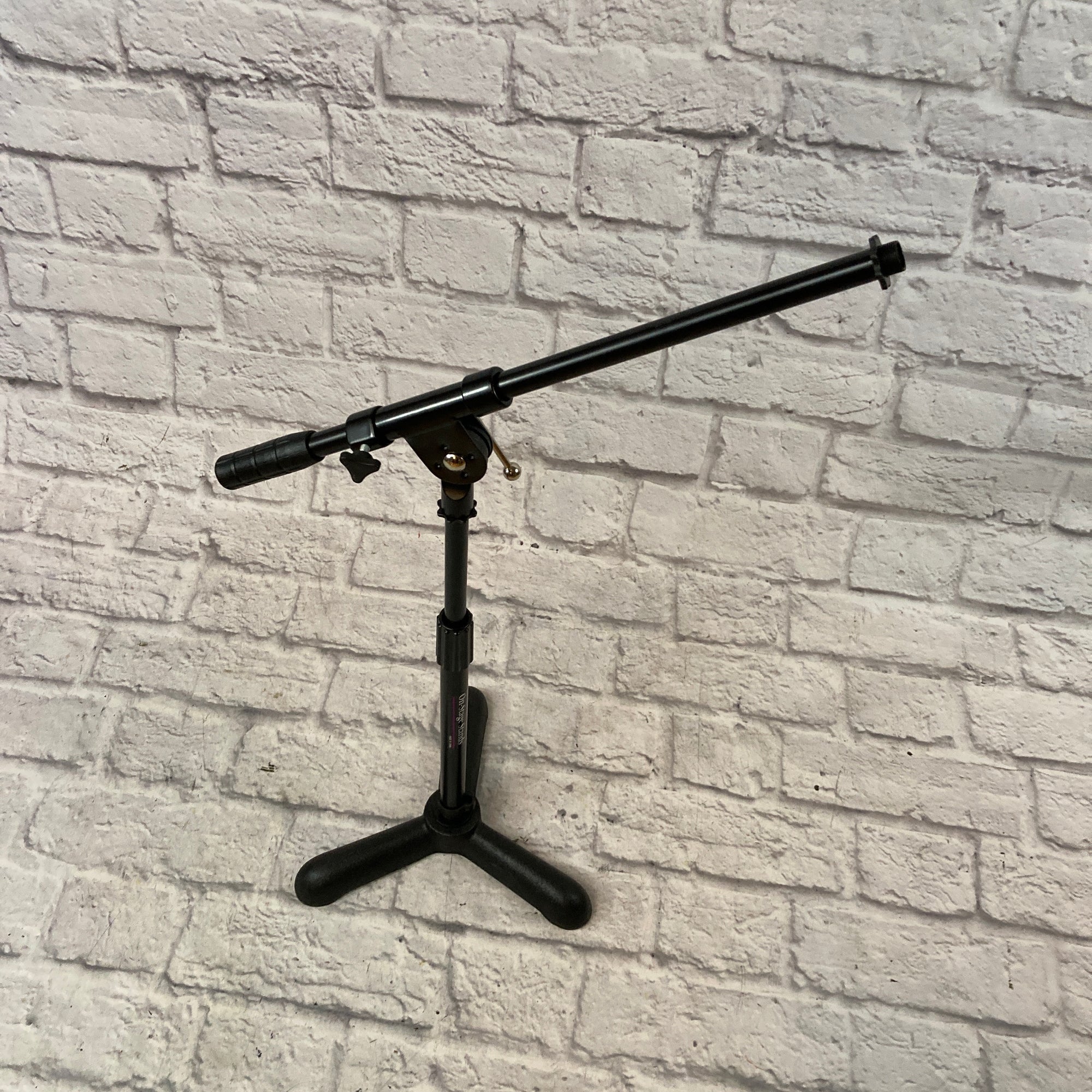 On-Stage Short 18" Boom Microphone Stand with Heavy Tripod Base