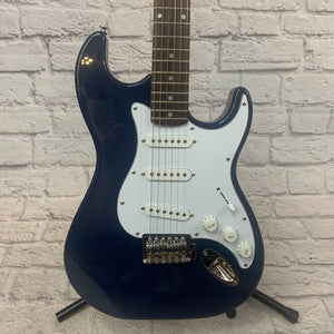 Silvertone SS15 Revolver Double Cut 2000s Blue Gray Stratocaster Guitar