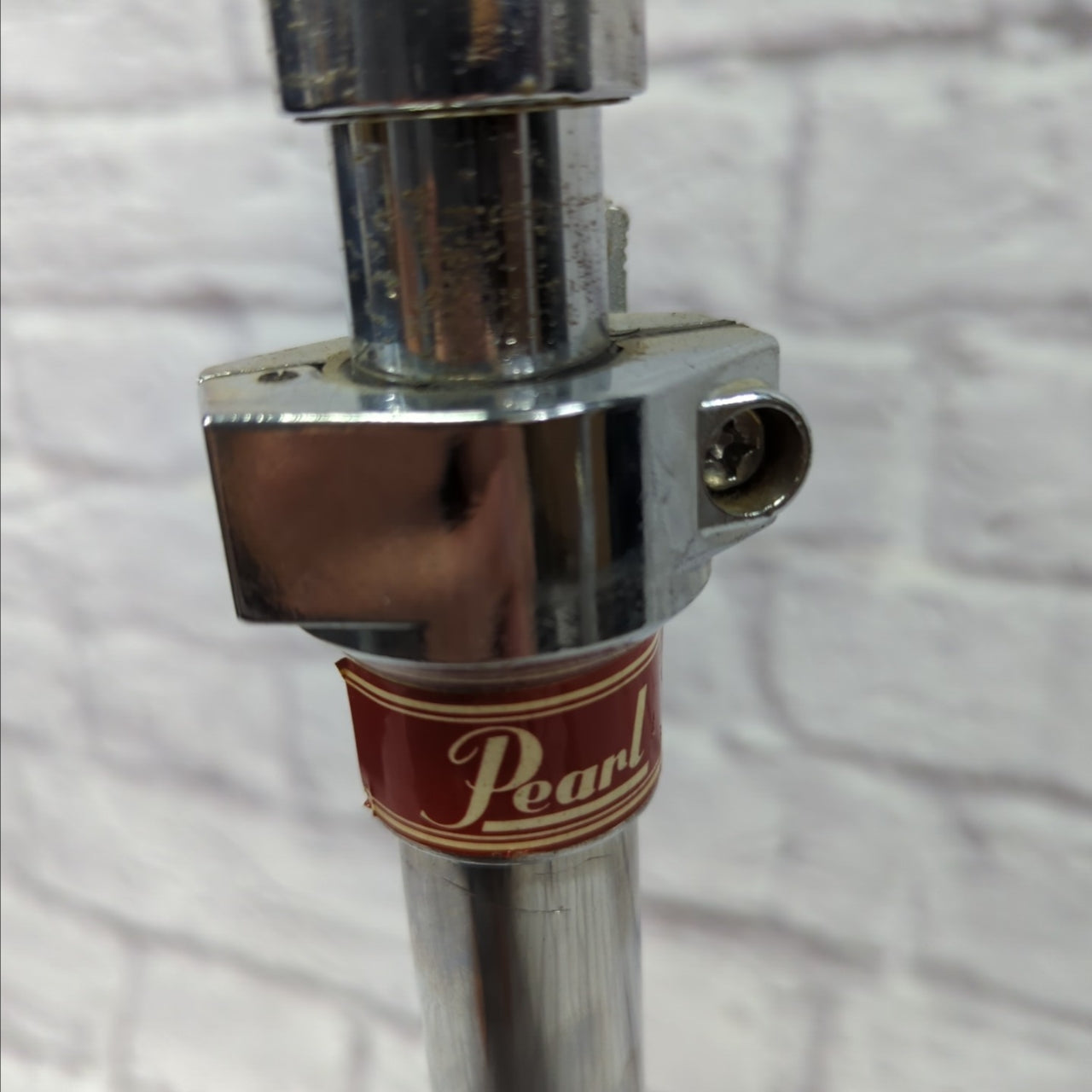 Pearl Heavy Duty Double Braced Long Arm Boom Cymbal Stand with Tilter and Counterweight 1980s Red Label