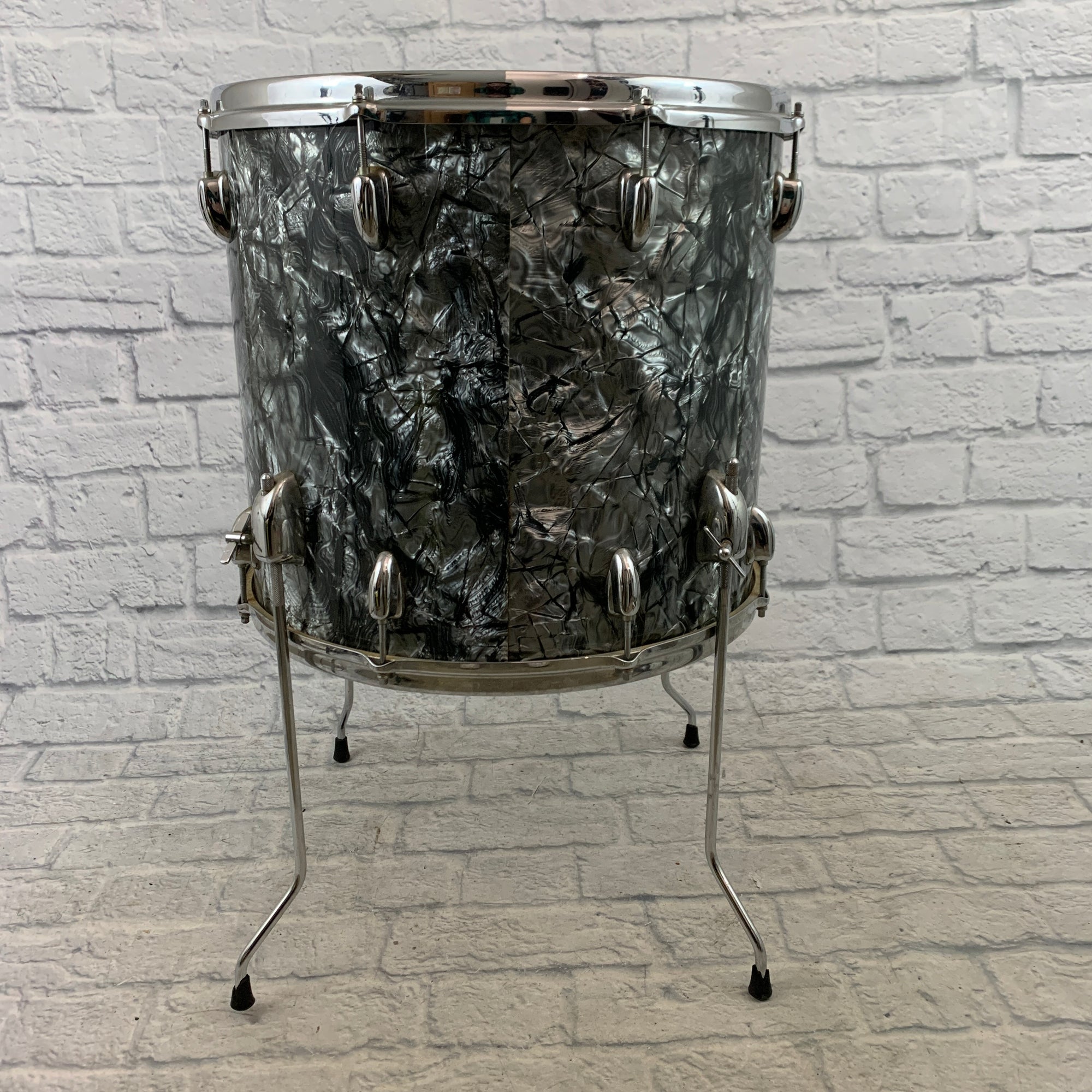 Slingerland 16" x 18" 4-Leg Floor Tom - Black Marine Pearl