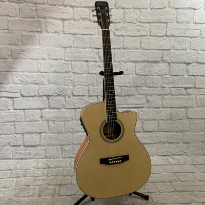 Nashville Guitar Works OM10CE Orchestra Cutaway Acoustic Electric - Natural