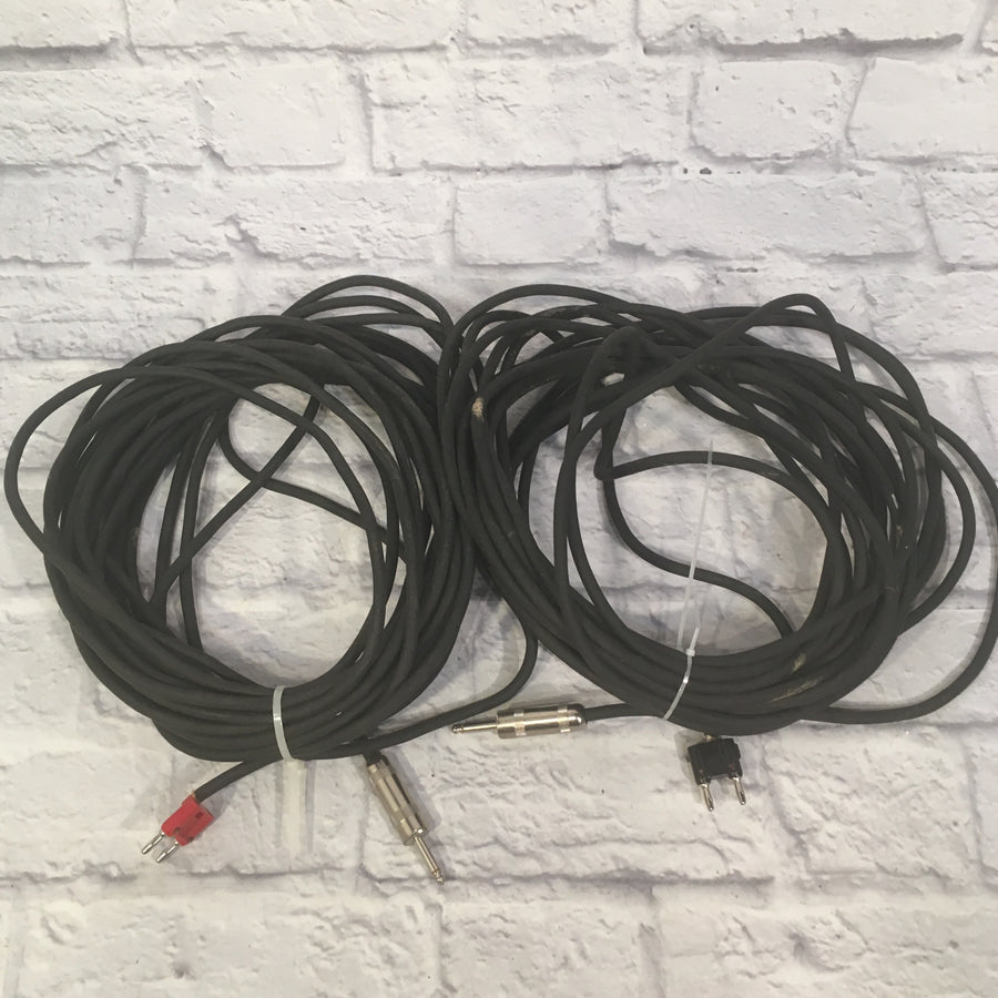 50 Foot Banana to 1/4 Inch Speaker Cable Pair