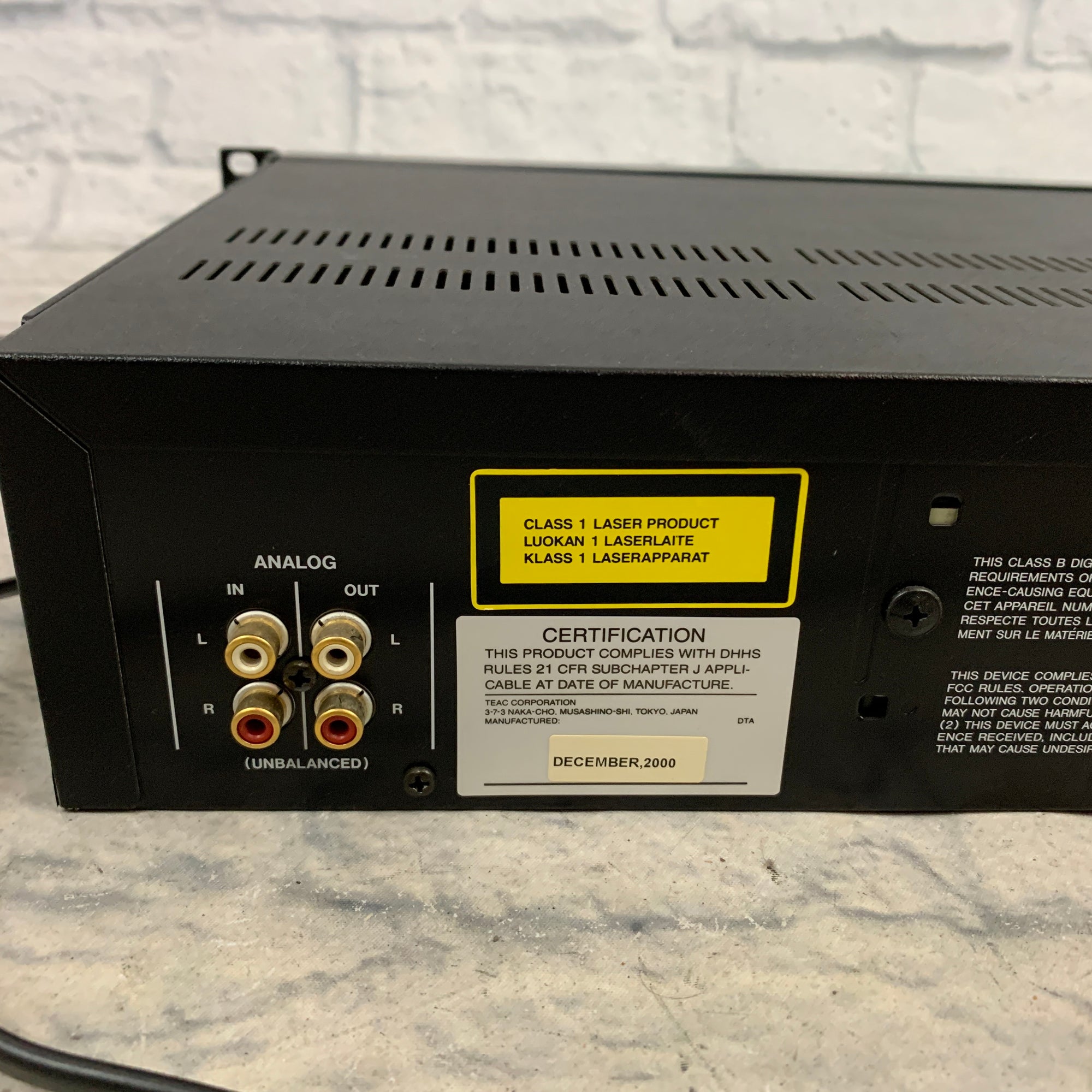 Tascam CDRW 750 CD Recorder (for parts)