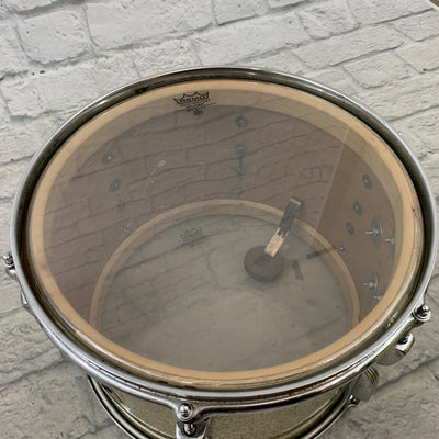 Vintage 1950s Transition Badge Ludwig 9 x 13 Rack Tom Silver Sparkle