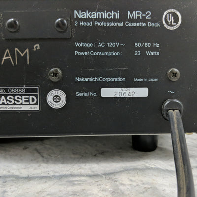 Nakamichi MR-2 2 Head Professional Cassette Deck