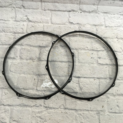 Unknown Black 16 Inch Drum Hoops 8 Lug Black Powder Coat