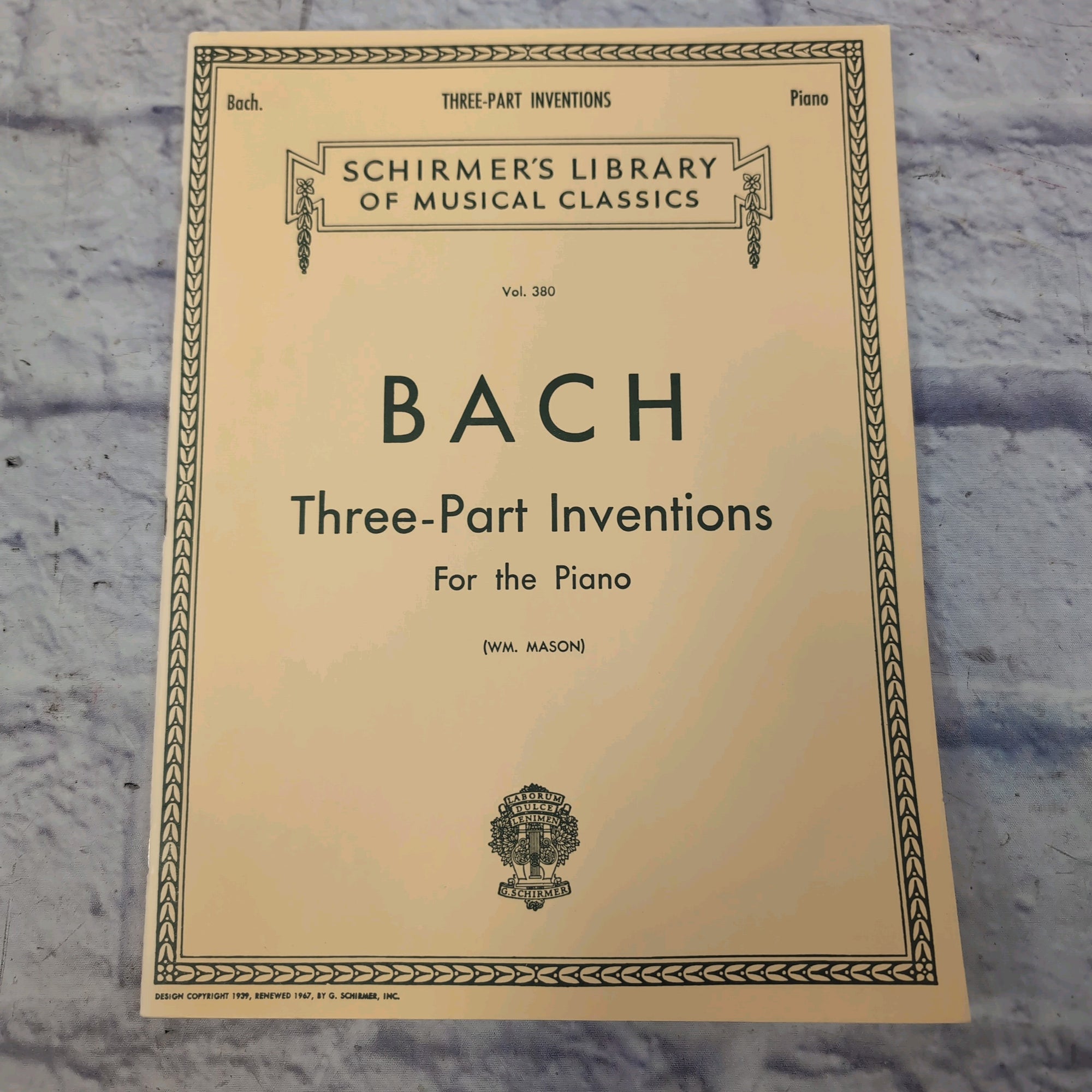 Schirmer's Library Bach: Three-Part Inventions