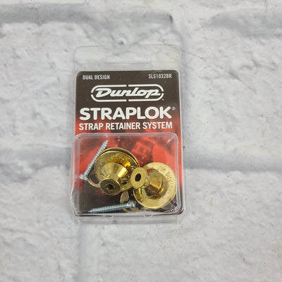 Dunlop SLS1032BR Straplok Traditional Strap Retainer System - Gold