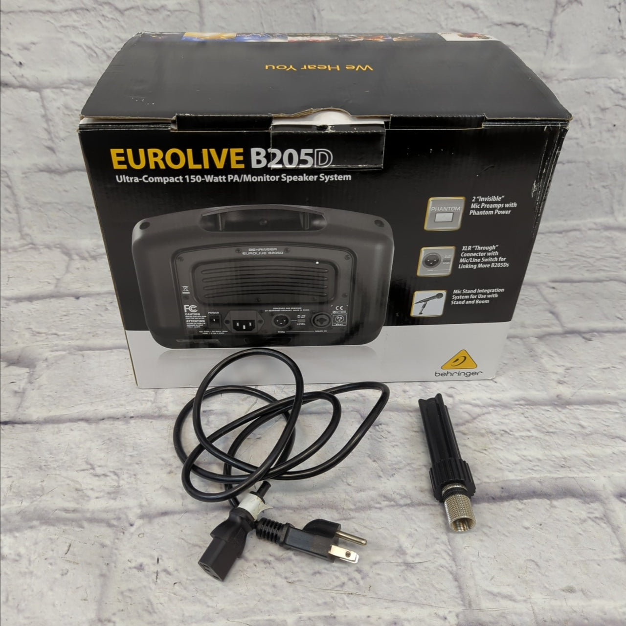 Behringer B205D Ultra Compact 150 Watt PA/Monitor Speaker System