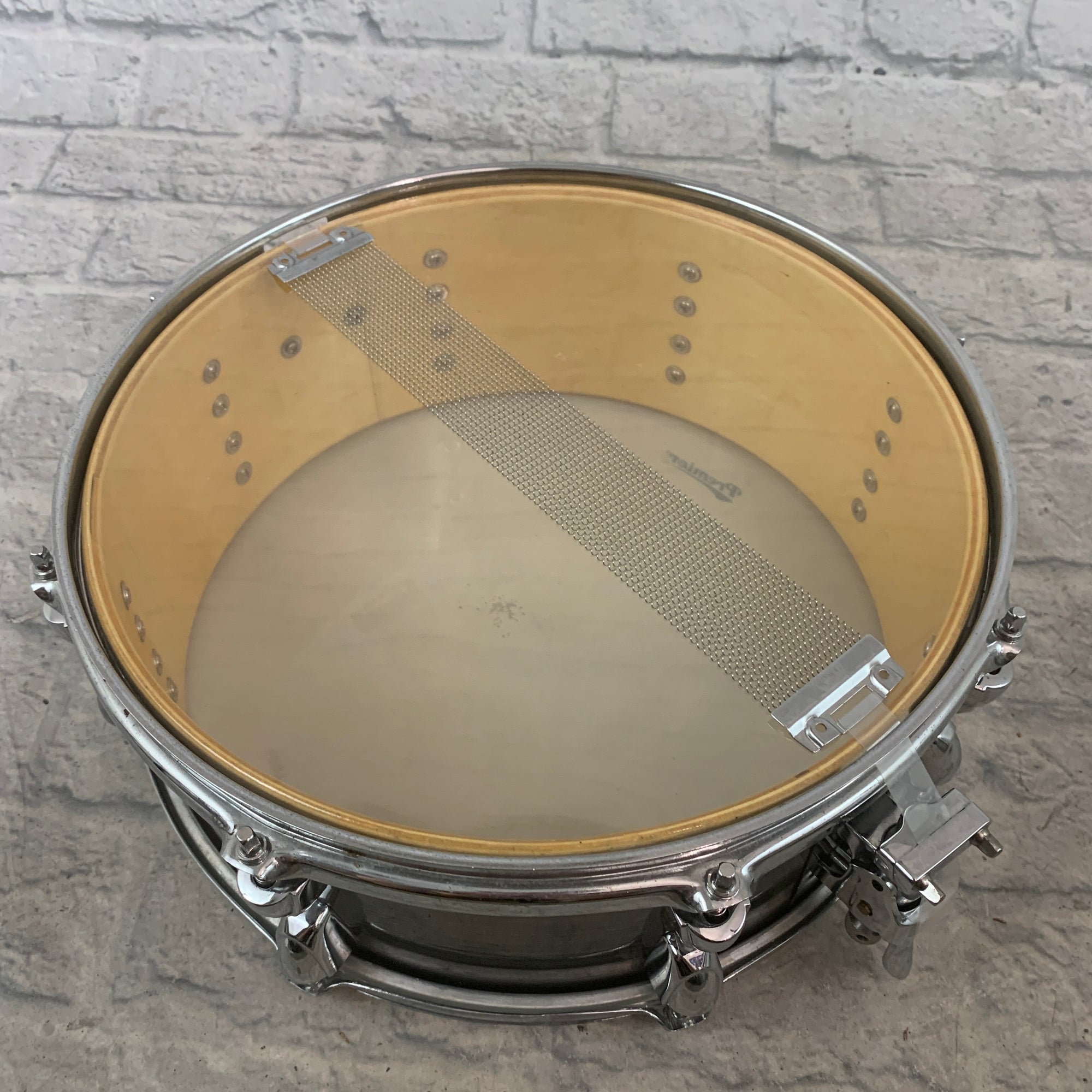 Premier 5" x 14" Snare - Silver Hairline Wrap